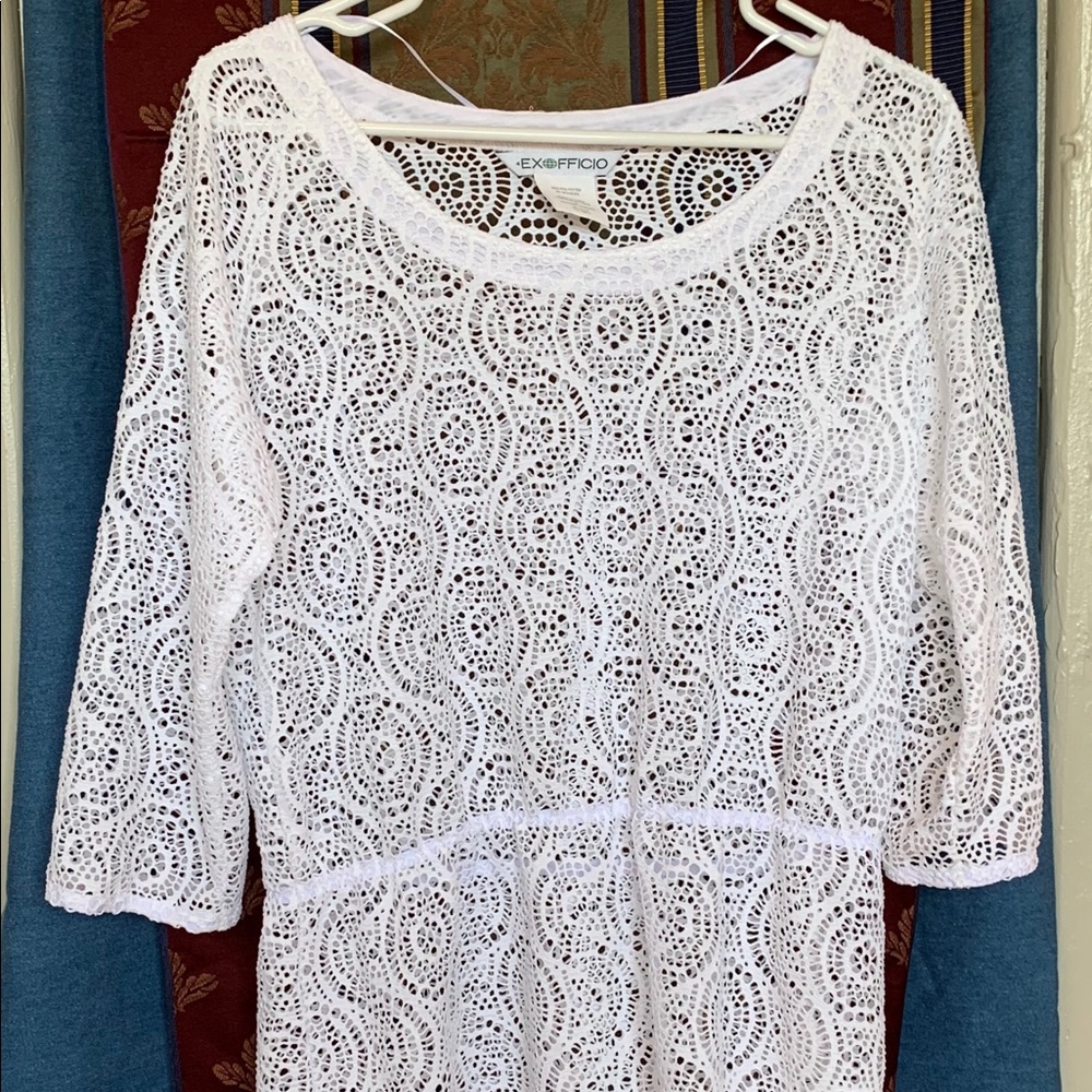 Ex Officio Over Top, White lace